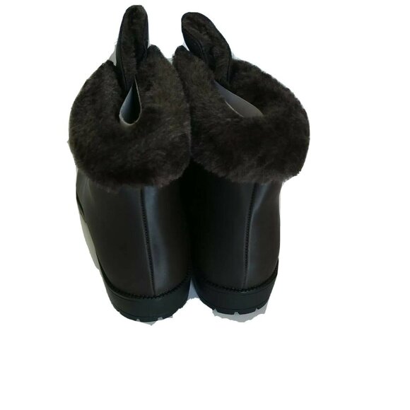 ComfortView Vylon Hiker Ankle Boot Bootie Women Size 7 M Brown Lace Up Faux Fur - Picture 4 of 7